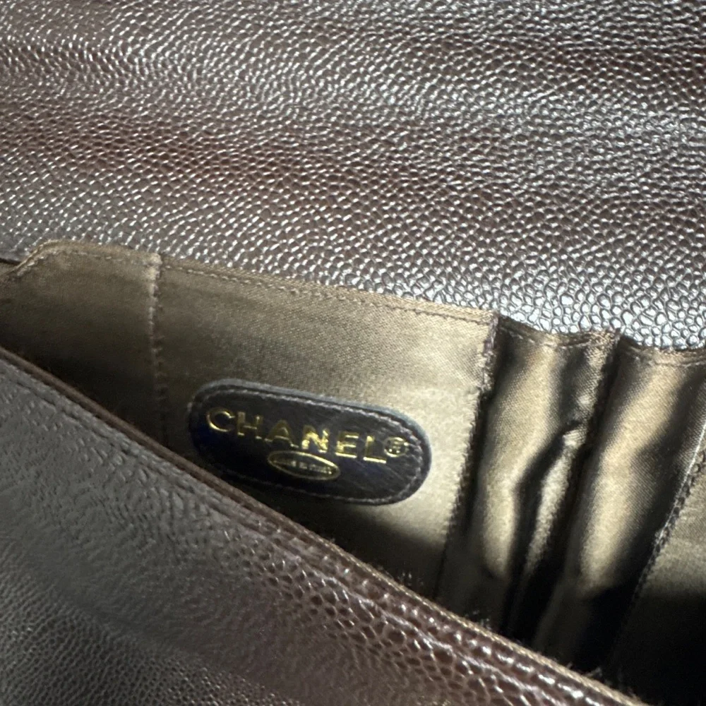 Chanel Caviar Brown Briefcase